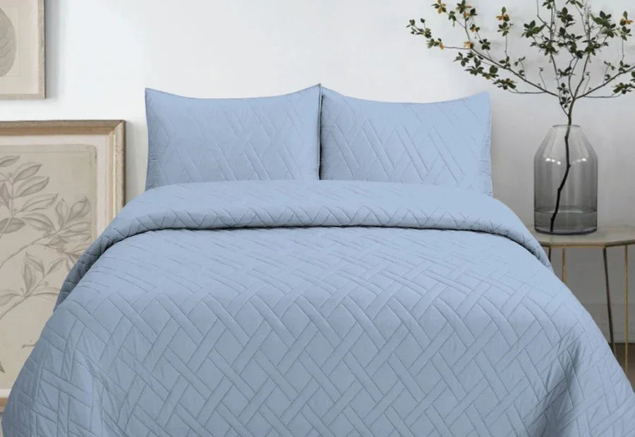 Colcha Bouti Azul-Elegante, Cómoda y Fresca