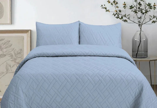 Colcha Bouti Azul-Elegante, Cómoda y Fresca