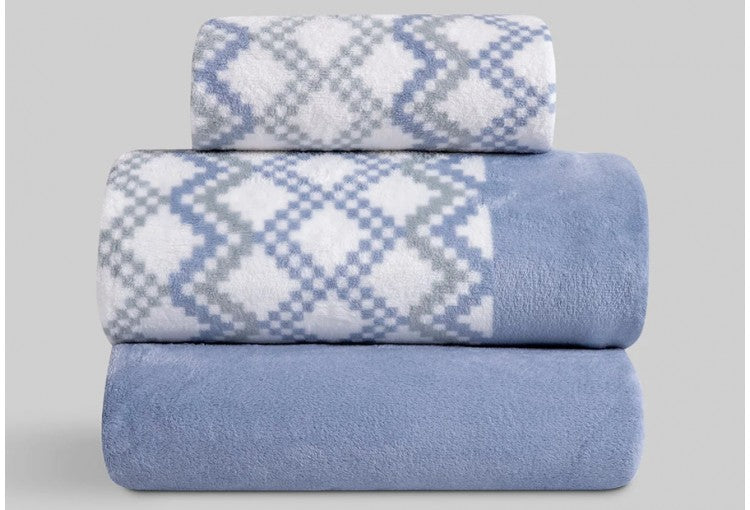 juego de sábanas de coralina azul claro Idania