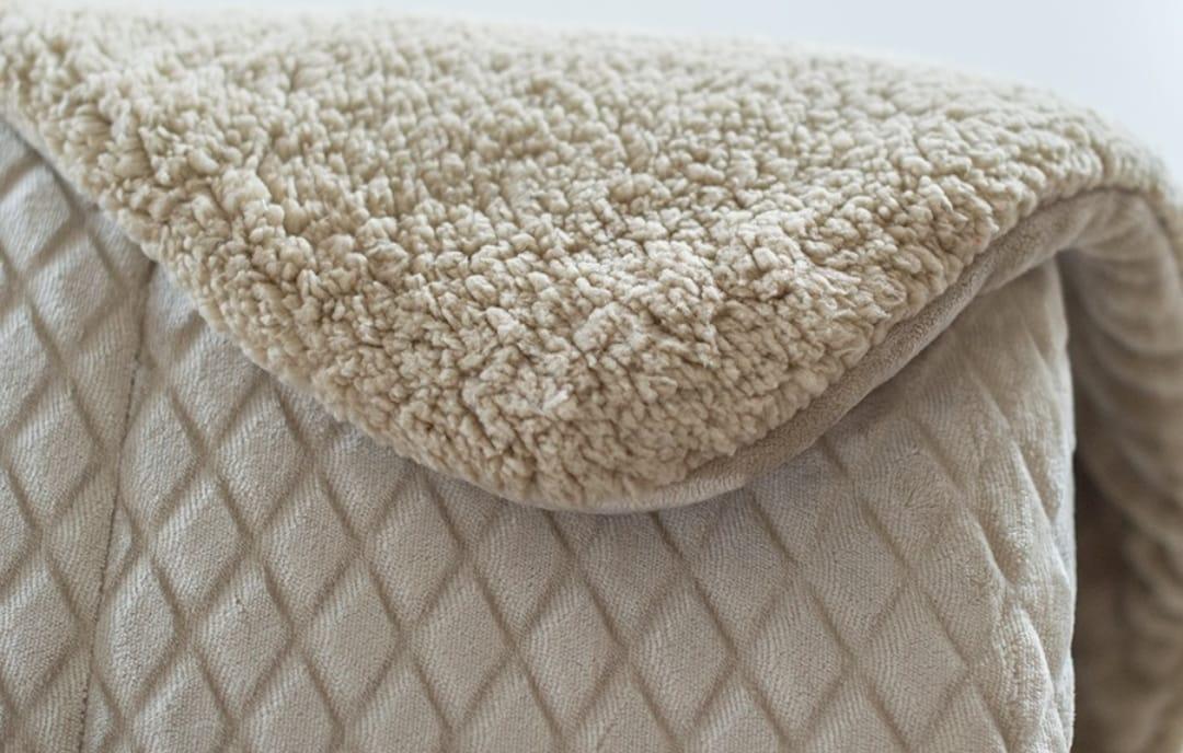 Reverso borreguito beige del edredón Sherpa-Borreguito