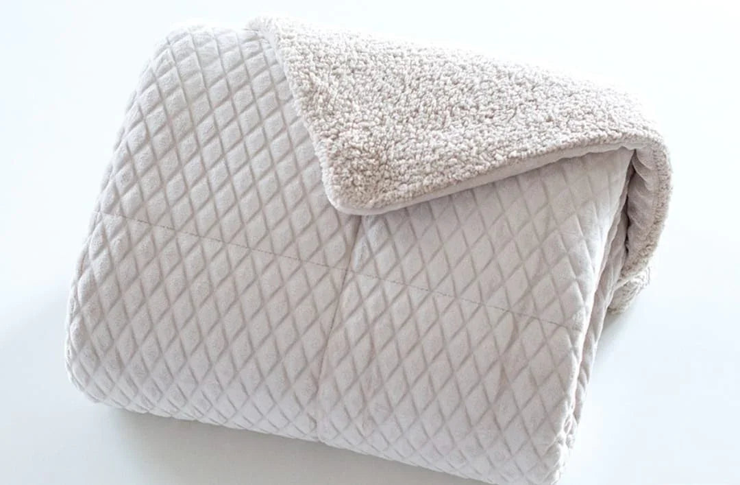 Reverso sherpa borreguito del Edredón cama 150 Marfil