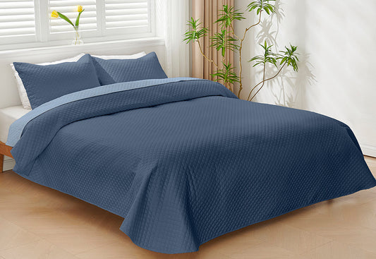 Colcha Bouti Reversible Azul