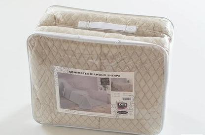 Bolsa con cremallera del edredón Sherpa-Borreguito Beige