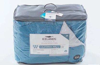 Bolsa con cremallera del nórdico reversible azul / gris