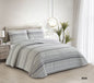 Colcha Bouti Jacquard gris con diseño moderno para cama doble
