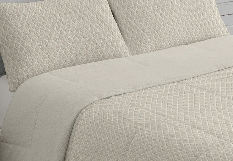 Edredón Sherpa-Borreguito Beige