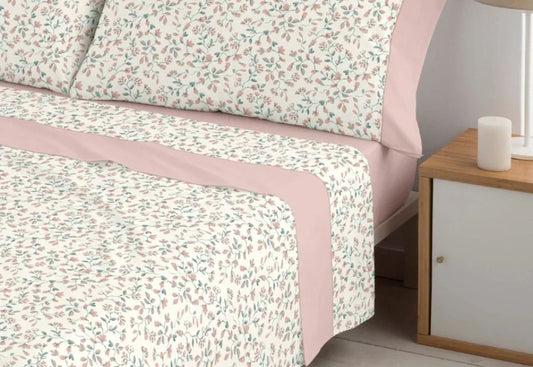 Juego de sábanas de algodón nude