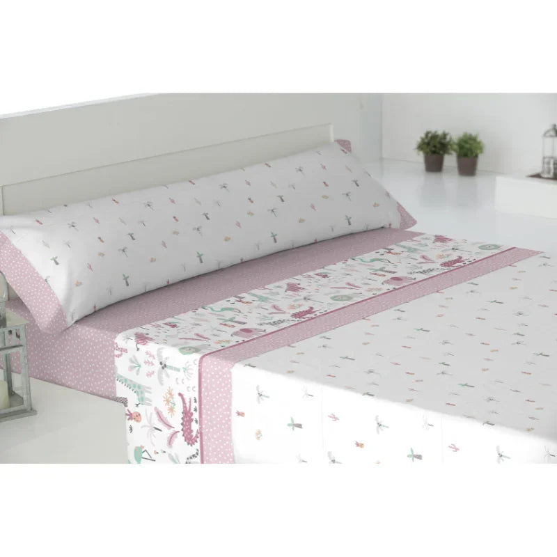 Juego de sábanas infantil Selva de Paduana con diseño alegre de animales