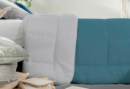 Nórdico reversible azul y gris Vivacolor desplegado