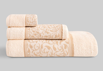 Juego de toallas de baño Eden 100% algodón en color neutro